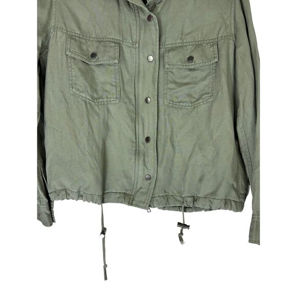 Rails Collins Sage Green Utility Linen Blend Long Sleeves Fall Jacket Size XS - Picture 3 of 10